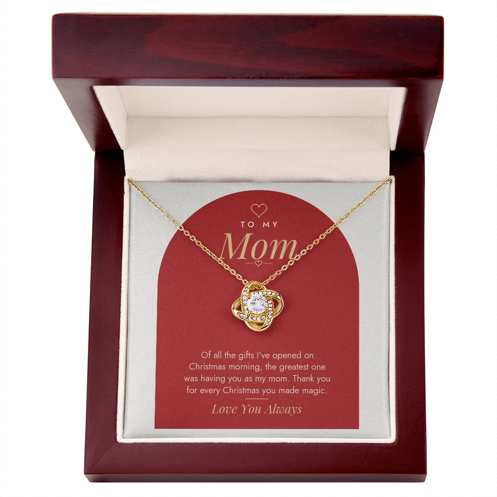 Christmas Love Knot Necklace for Mom – Modern Card