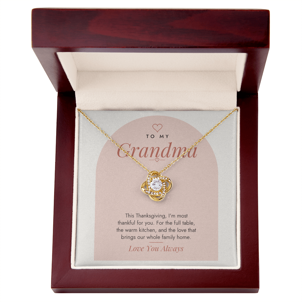 Thanksgiving Love Knot Necklace for Grandma – Modern Card