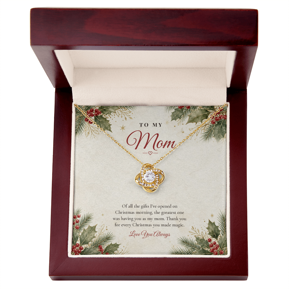 Christmas Love Knot Necklace for Mom