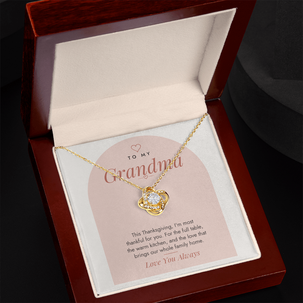 Thanksgiving Love Knot Necklace for Grandma – Modern Card
