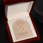 Pregnancy Announcement Love Knot Necklace for Grandma – Modern Card