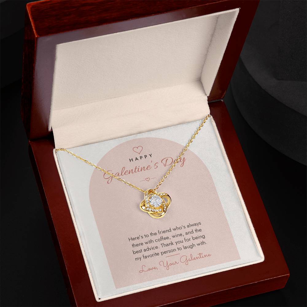 Galentine's Day Love Knot Necklace – Modern Card