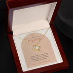 Anniversary Love Knot Necklace for Wife – Modern Card