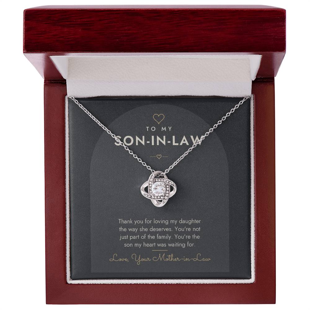 Love Knot Necklace for Son-in-Law – Modern Card