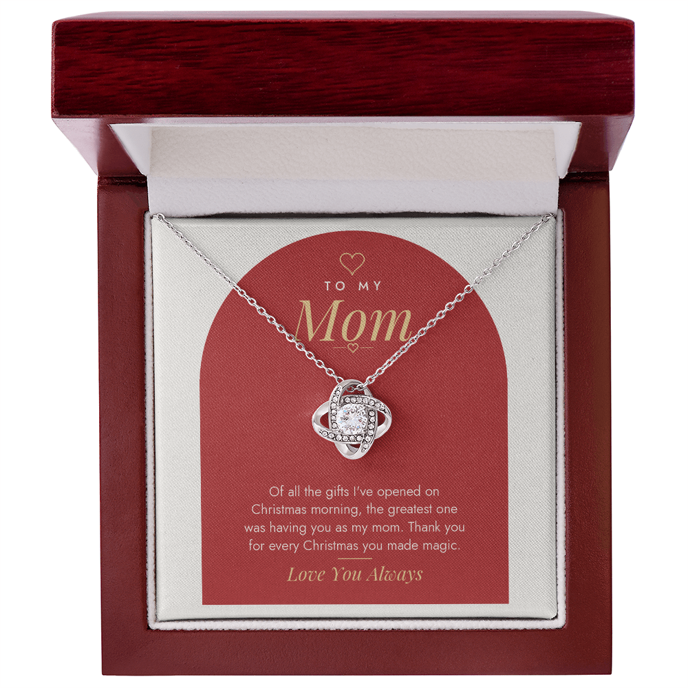 Christmas Love Knot Necklace for Mom – Modern Card