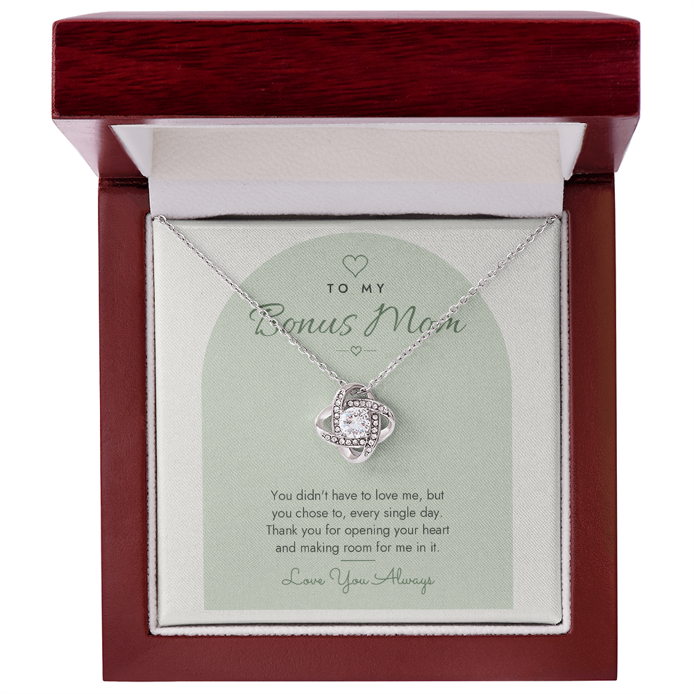 Love Knot Necklace for Bonus Mom – Modern Card