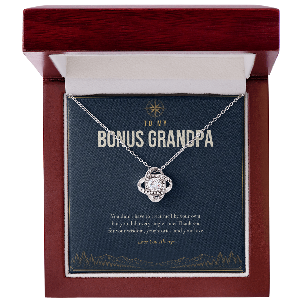 Love Knot Necklace for Bonus Grandpa
