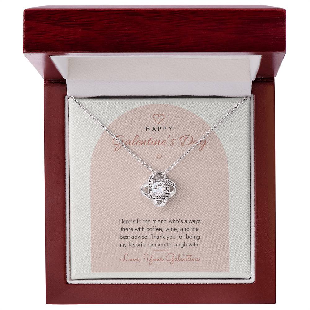 Galentine's Day Love Knot Necklace – Modern Card