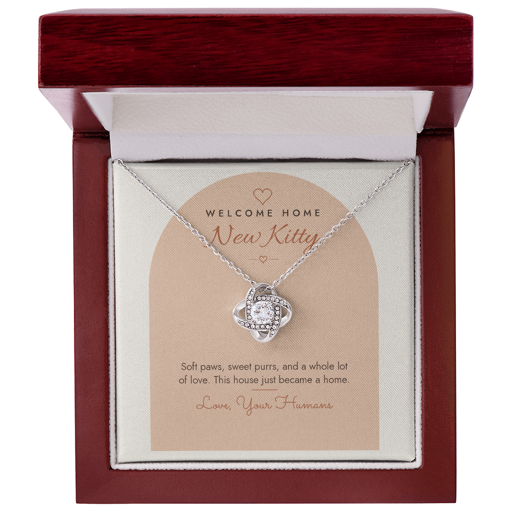 New Kitten Love Knot Necklace for Cat Mom – Modern Card