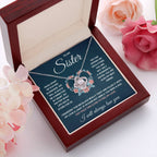 To My Sister – Squeezed Love Knot – Necklace Gift Set