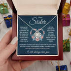 To My Sister – Squeezed Love Knot – Necklace Gift Set
