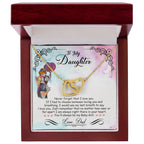 My Baby Girl – Watercolor Balloons – Interlocking Heart Necklace