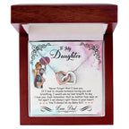 My Baby Girl – Watercolor Balloons – Interlocking Heart Necklace