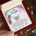 My Baby Girl – Watercolor Balloons – Interlocking Heart Necklace