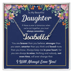 To My Daughter – Braver – Name Necklace Gift Set