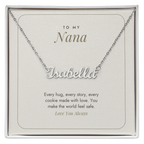 Custom Name Necklace for Nana – You Make the World Feel Safe – Modern Card