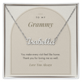 Custom name necklace for grammy – Modern Arch pendant with To My Grammy message card, view 1
