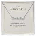 Custom Name Necklace for Bonus Mom – Thank You for Choosing Me – Modern Card