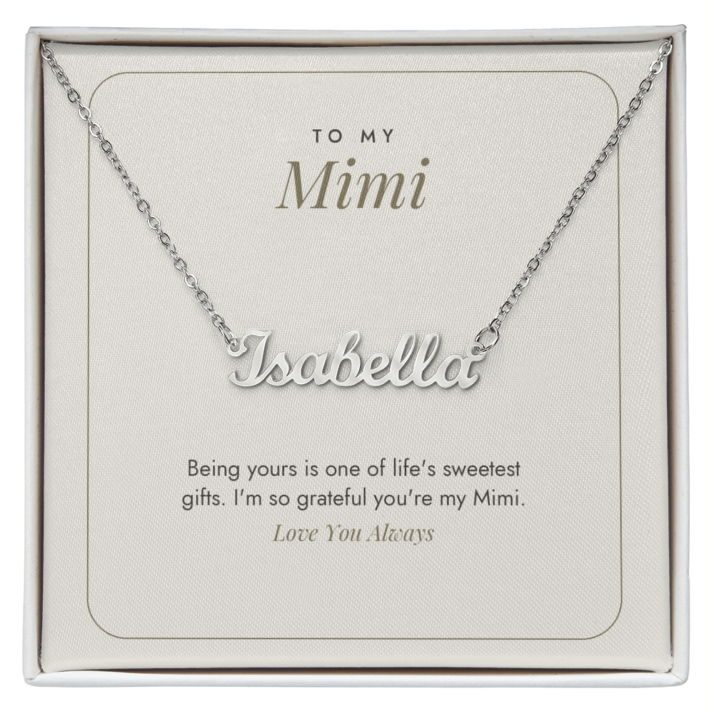 Custom Name Necklace for Mimi – One of Life's Sweetest Gifts – Modern Card
