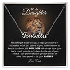 To My Daughter – Old Lion – Name Necklace Gift Set