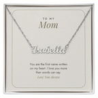 Custom Name Necklace for Mom – Your Name Is Written On My Heart – Modern Card