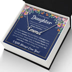 To My Daughter – Braver – Name Necklace Gift Set