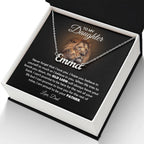 To My Daughter – Old Lion – Name Necklace Gift Set