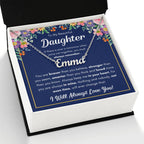 To My Daughter – Braver – Name Necklace Gift Set