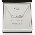 Custom Name Necklace for Nana – You Make the World Feel Safe – Modern Card