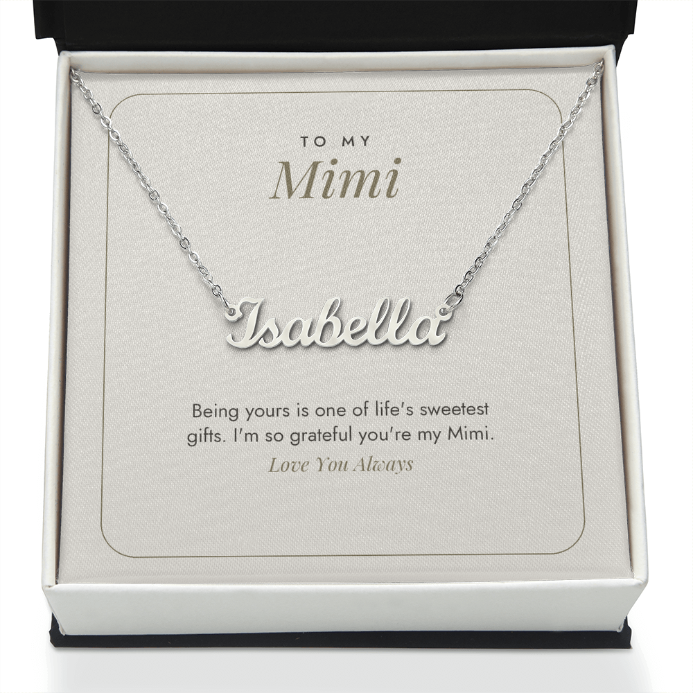 Custom Name Necklace for Mimi – One of Life's Sweetest Gifts – Modern Card