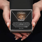 To My Daughter – Old Lion – Name Necklace Gift Set