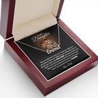 To My Daughter – Old Lion – Name Necklace Gift Set