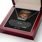 To My Daughter – Old Lion – Name Necklace Gift Set