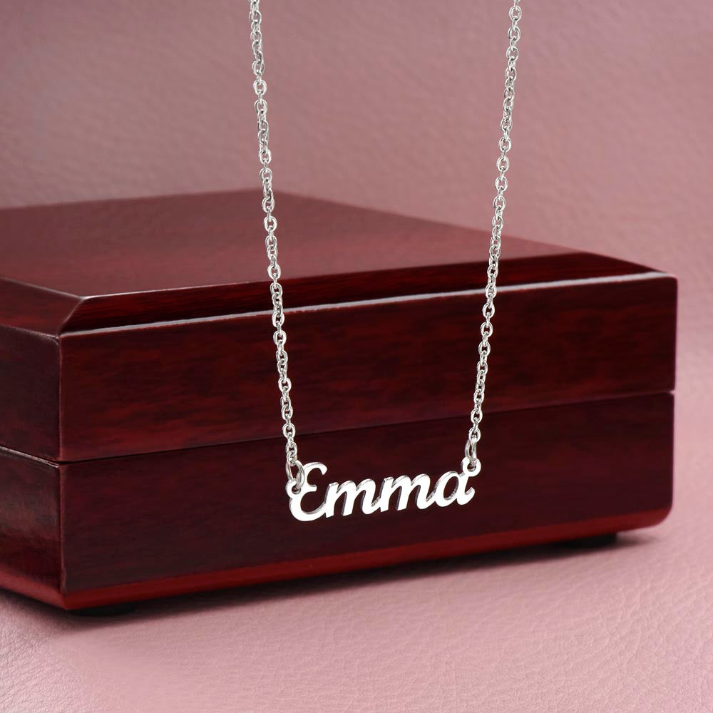 To My Daughter – Old Lion – Name Necklace Gift Set
