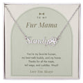 Paw Print Name Necklace from the Dog with personalized pet name, image 1