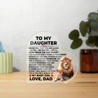 To My Daughter – Braver – Acrylic Heart