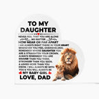 To My Daughter – Braver – Acrylic Heart