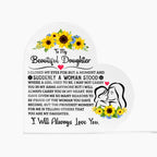 To My Daughter – Proud – Acrylic Heart Plaque