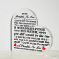 To My Daughter-in-Law – Honor – Heart Acrylic Plaque