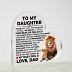 To My Daughter – Braver – Acrylic Heart