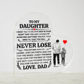 To My Daughter – Promise – Heart Acrylic Plaque