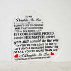To My Daughter-in-Law – Honor – Heart Acrylic Plaque