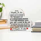 To My Daughter-in-Law – Honor – Heart Acrylic Plaque