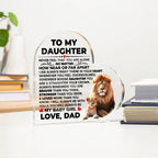 To My Daughter – Braver – Acrylic Heart
