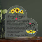 To My Daughter – Proud – Acrylic Heart Plaque