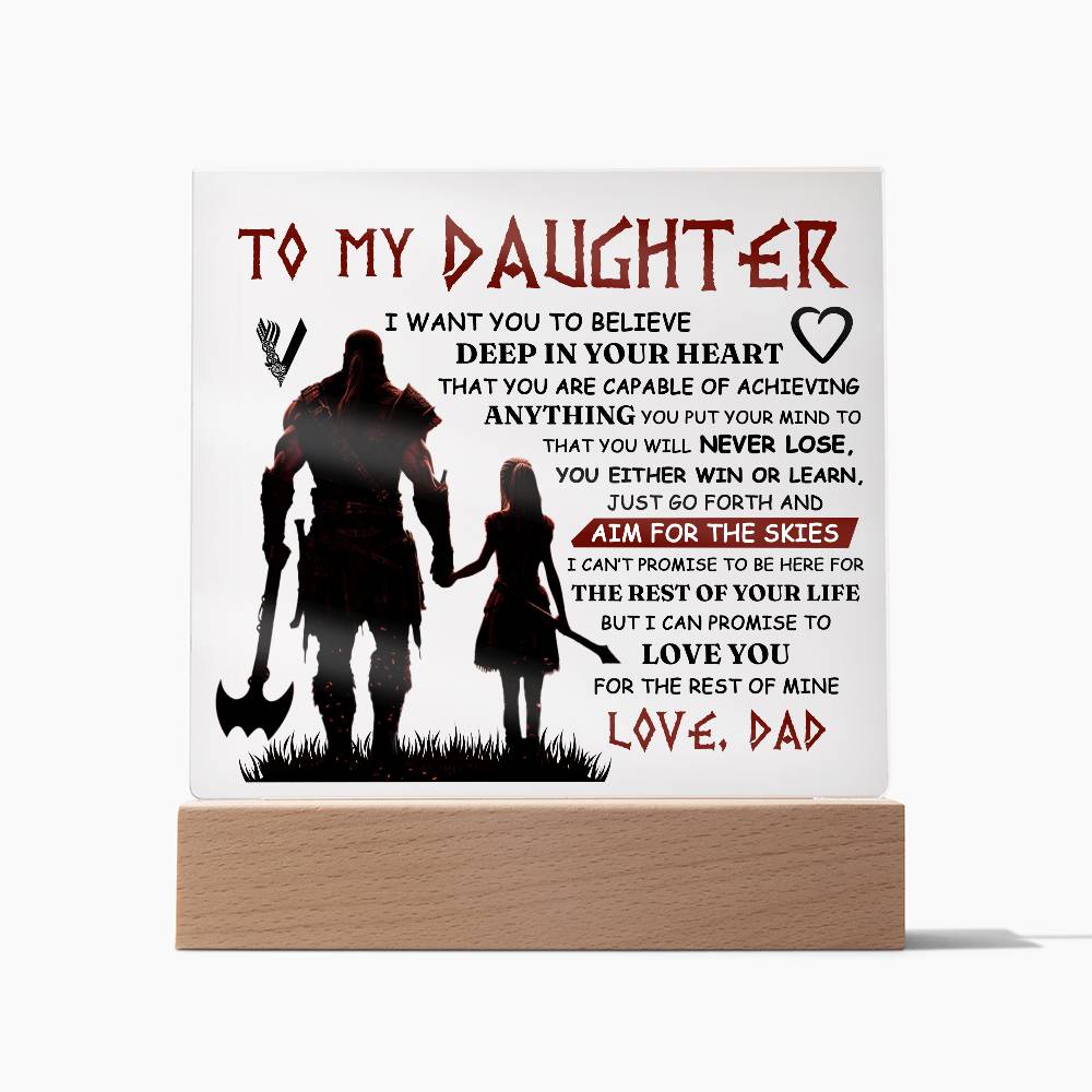 To My Daughter – Aim for the Skies – Acrylic Plaque