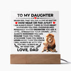 To My Daughter – Braver – Square Acrylic Plaque