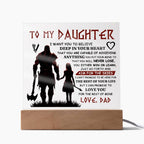 To My Daughter – Viking – Square Acrylic Plaque