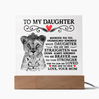 To My Daughter – Lion Crown – Acrylic Square Plaque