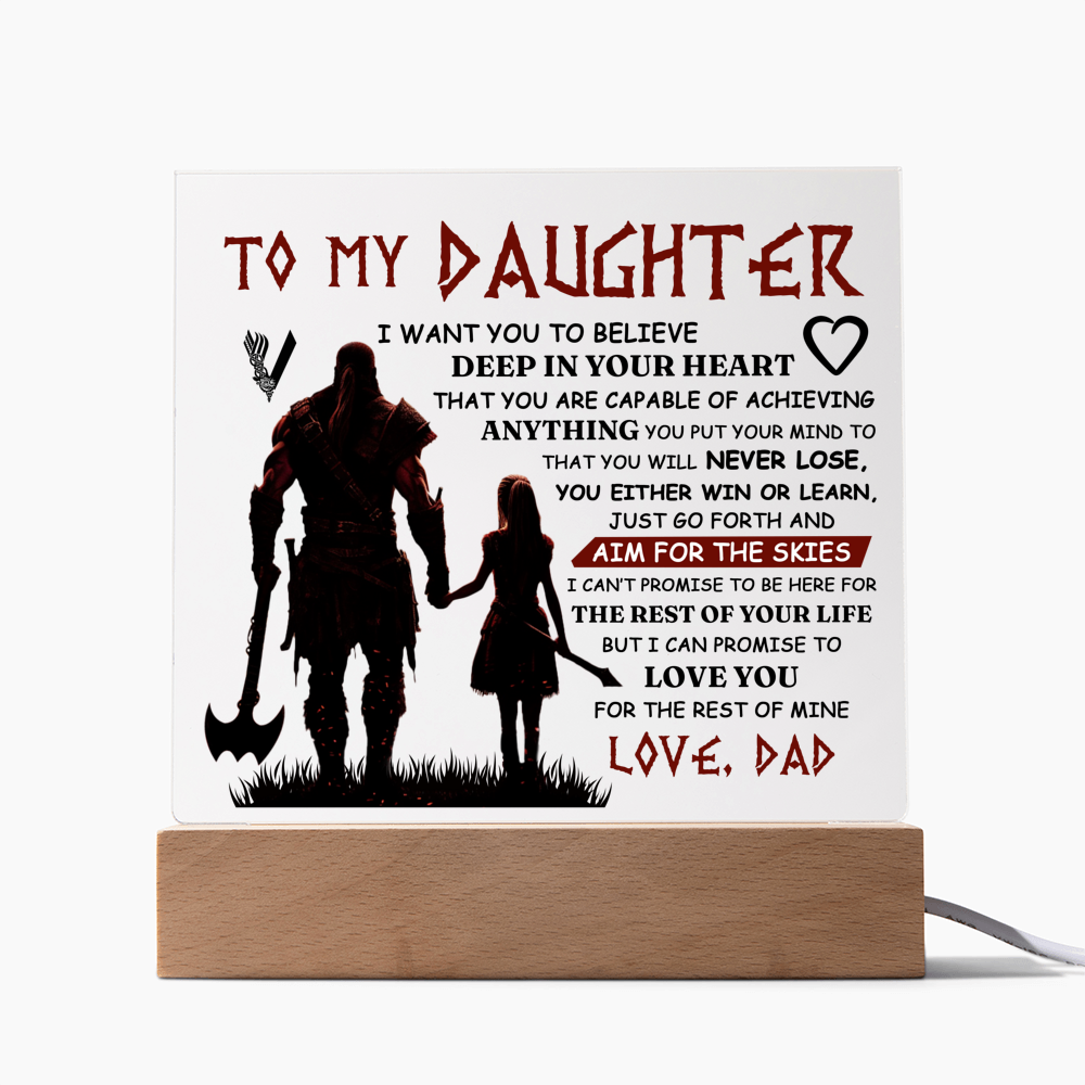 To My Daughter – Aim for the Skies – Acrylic Plaque